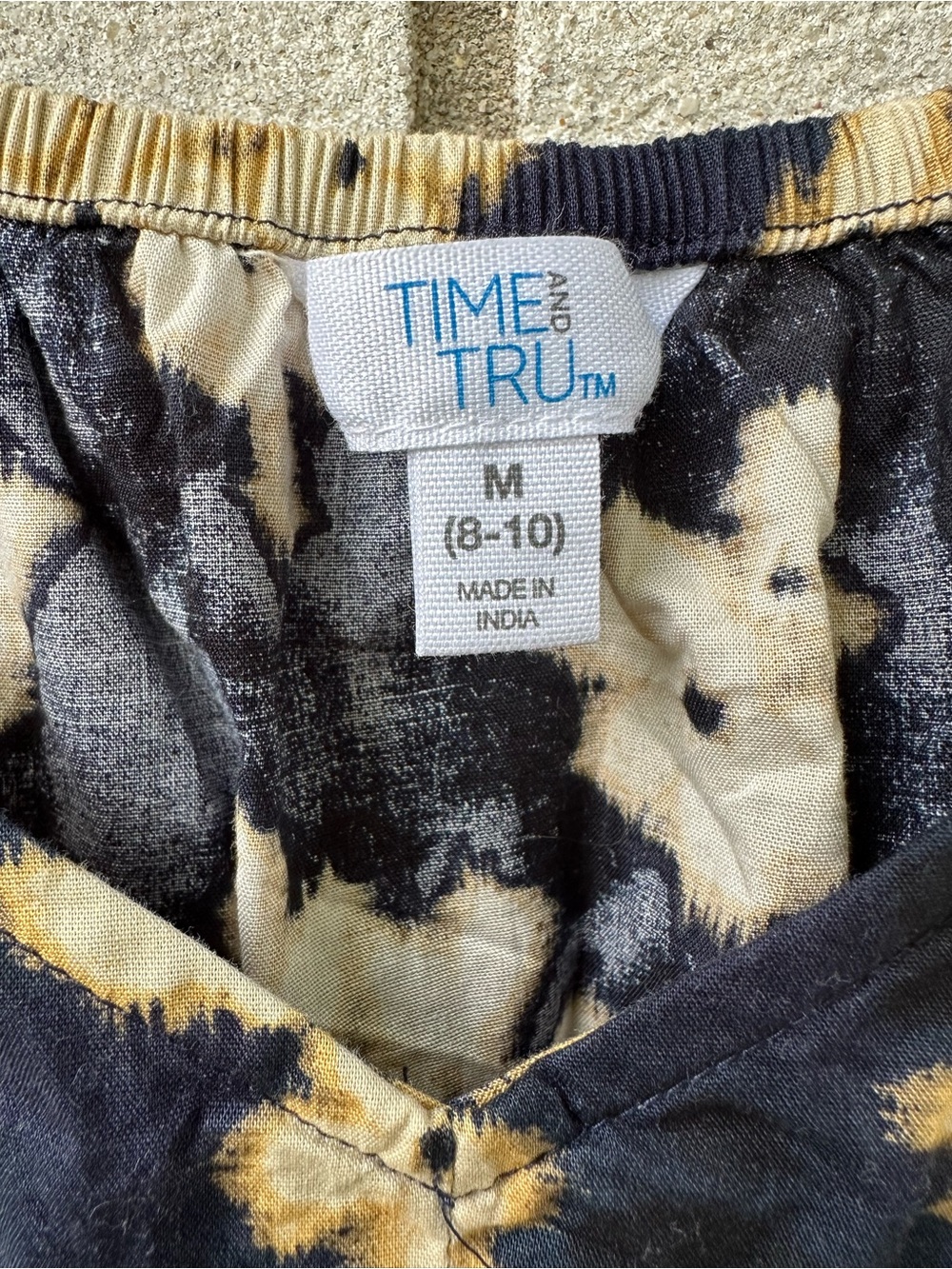Time and Tru Navy Floral Cotton Flutter Sleeve Tiered Maxi Dress M Cottagecore - Picture 4 of 13
